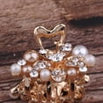 thumbnail image 4 of Pinza de pelo de flor Vintage para mujer, pinza de pelo de cristal, horquilla, champán Flor de champagne Zulema Abrazaderas de garra de pelo de flor de mujer, 4 of 8