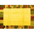 thumbnail image 1 of Ahgly Company Machine Washable Indoor Rectangle Solid Yellow Modern Area Rugs, 5' x 8', 1 of 4