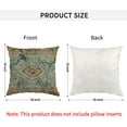 thumbnail image 4 of Boho Pillow Covers 18x18 Inch, Persian Carpet Green Vintage Throw Pillow Cover Antique Ethnic Decorative Green Pillow Cases Home Decor Square Linen Pillowcase, 4 of 6
