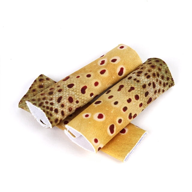Advancent Paquete de 3 cunas para dedos, tela de poliéster resistente al desgaste, funda protectora, protectores de pelado, herramienta de Pescar Piel de pez amarillo