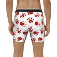 thumbnail image 2 of Men's Boxer Briefs, Bloody Hand Soft and Breathable Mens Underwear Boxer Briefs With Widen Waist, 2 of 5