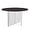 Black, variant on LeisureMod Valore Series Modern Side Table with Round Tabletop and Sturdy Acrylic Cross Base for Living Room and Bedroom in Black (20 inch)