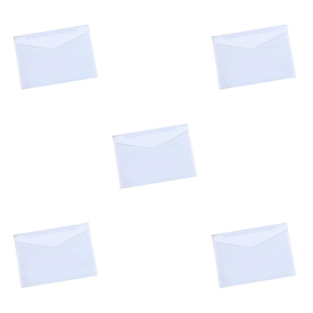 Kearding 10 piezas Práctico organizador de carpetas a prueba de agua para organización Almacenamiento portátil transparente blanco lechoso 18 Type2 NO2