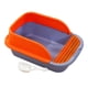 thumbnail image 5 of Gato con marco, con escudo dispersor, fácil de limpiar, lados altos, gato con pala, Azul Naranja Grande, 5 of 9