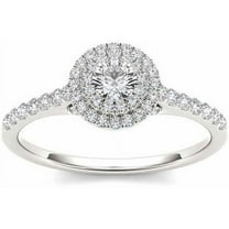 1/2 Carat T.W. Diamond 10kt White Gold Double Halo Engagement Ring