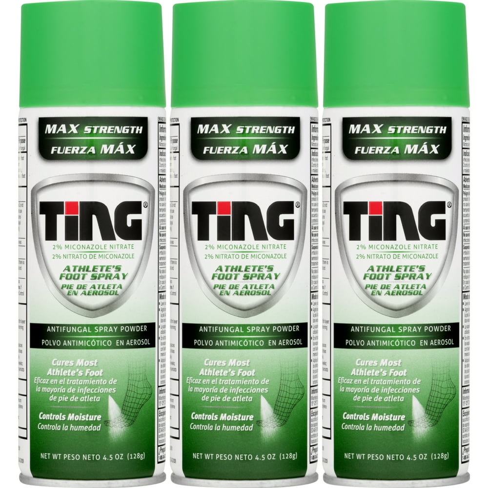 Ting Athlete's Foot & Jock Itch AntiFungal Spray Powder 4.5 Oz (Pack