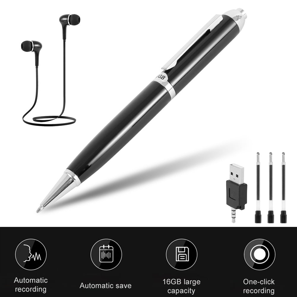 16G Rechargeable Recording Pen Digital Audio Voice Recorder Dictaphone