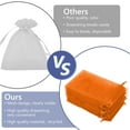 thumbnail image 5 of Tripumer 200 Pcs Drawstring Organza Bags Organza Pouches 3x4 inch Small Sachet Jewelry Gift Bags for Jewelry Party Festival Candy Bathroom Soaps Orange, 5 of 8