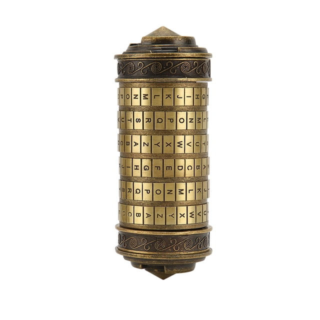 Cerradura Cryptex Con Contraseña De Letra, Cerradura Con Contraseña De Letra, Pequeño, Compacto, Decorativo, Práctico, Bronce Verde, Configuración De Bricolaje Para