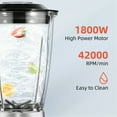 thumbnail image 3 of Uten Glass Blender for Kitchen, 18 Speed Countertop Blender with 63oz Glass Jar, Professional Smoothie with 6-Leaf Stainless Steel Blade, 3 of 17