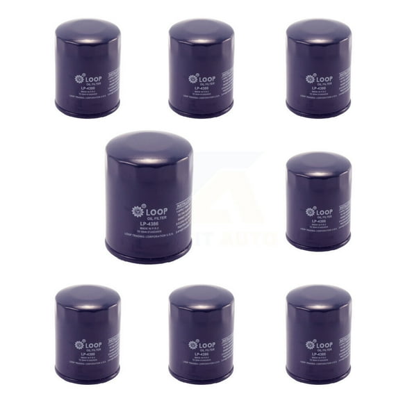 LOOP Engine Oil Filter (8 Pack) for Car Toyota Corolla Camry Matrix RAV4 Suzuki Pontiac Vibe SX4 Tundra Highlander Chevrolet Tracker Solara Scion xB Grand Vitara Aerio Celica Kizashi Lexus KLO-100236