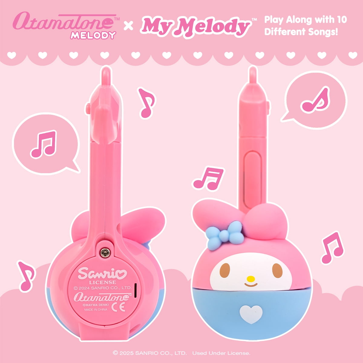 Otamatone Melody Sanrio Portable Small Size Electronic Keychain Musical Toy from Japan - My Melody