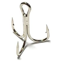 3X Treble Hooks - Nickel - Size 2/0 - 100 pcs - Item # 370