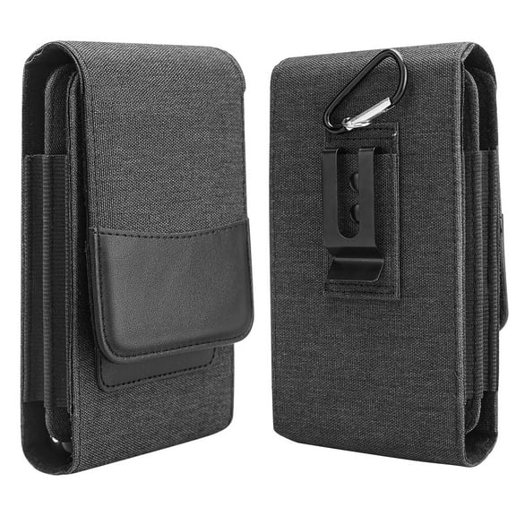 Elegant Choise Phone Holster Case with Belt Clip and Card Holder Pouch for Men, Black