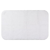 Unique Bargains Cotton Mat Rug Plush Water Absorbent Luxury Rectangular Machine Washable White 16" x 24"