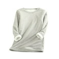 thumbnail image 1 of Pull à Manches Longues Manches Longues Sweat-Shirt Basique Automne Hiver Robe Couleur Unie Hauts Chauds, 1 of 3