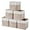 White&Beige-12"x12"x12", variant on 12 x 12 Inch Cube Storage Bins, 6 Pack Large Collapsible Fabric Storage Bin with Ropes, Foldable Storage Cubes for Home, Office,Closet, Clothes, Toys Organizer (White & Beige)