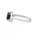 thumbnail image 4 of 10k White Gold Oval Sapphire And Diamond Ring, 4 of 8