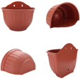thumbnail image 3 of VONKY Pot de Fleurs Mural Demi-Cercle pour Décoration de Jardin Intérieur Extérieur Rouge, 3 of 6