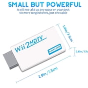 Wii to HDTV Adapter,High definition audio and video converter,Supports 720p or 1080p,Compatible with HDCP(White)