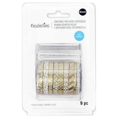 UPC: 0195158642131 | Gold Foil Crafting Washi Tape & Dispenser Set by Recollections™