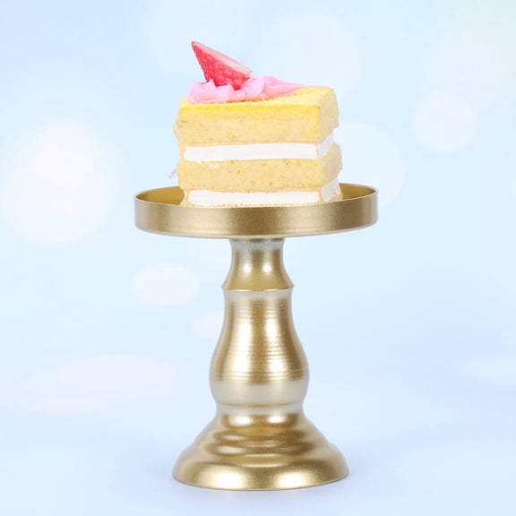 TABLZONE Golden High Cake Stand Metal Display Pedestal for Restaurants, Parties, Weddings, and Special Celebrations