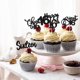 thumbnail image 4 of Topper para cupcakes Ephlyn para 16.º cumpleaños, negro con brillo, paquete de 30, 4 of 7