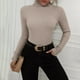 thumbnail image 1 of Puntoco suéter moda mujer sólido manga larga Pullove cuello alto Casual suéter tops liquidación de Navidad Puntoco Puntoco-2544, 1 of 8