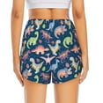 thumbnail image 2 of Lsque Dinosaur Printed Women's Running Shorts with Liner Pockets,Elastic Quick Dry Workout Athletic Gym Yoga Shorts,Womens High Waist Shorts-Large, 2 of 9