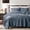 Smoky Blue-Twin(68"x90"), variant on Olive Green Queen(90"x90") Cross Stripe Lightweight Soft All Season Bedspread Coverlet