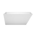 thumbnail image 2 of Hannah 59 Inch Freestanding Bathtub in White with Shiny White Drain and Overflow Trim, 2 of 5