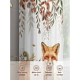 thumbnail image 2 of Fall Pumpkins Sheer Curtains 63 Inch Length 2 Panels Set, Semi Transparent Voile Rod Pocket Curtains for Living Dining Room Bedroom Drapes Thanksgiving Squirrel Fox Flower Leaf, 2 of 8