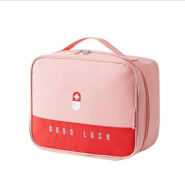 1pc First Aid Kit Empty First Aid Kit Portable First Aid Kit for Emergency Situations at Home, Office, Hiking, Camping (Pink)