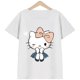 thumbnail image 3 of Hello Kitty, ropa de verano de manga corta de algodón para niñas, camiseta con estampado de dibujos animados, camisa inferior fina de media manga para niños, 3 of 5