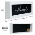 thumbnail image 3 of Excello Global Products 2 Pack of White Shadow Box Sign - Love & Blessed - EGP-HD-0377B, 3 of 4