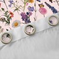 thumbnail image 4 of Feelyou Kawaii Flower Girls Black Out Curtains, Groovy Daisy Lavender Floral Curtains Pack of 2 (42x63 Each), Girly Pink Cartoon Bedroom Curtains, Window Curtains Decor, 4 of 6