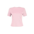 thumbnail image 2 of Liacowi Women's Ribbed Tops Slim Fit Round Neck Short Sleeve Stretchy Solid Color Basic T-Shirts for Summer, 2 of 6