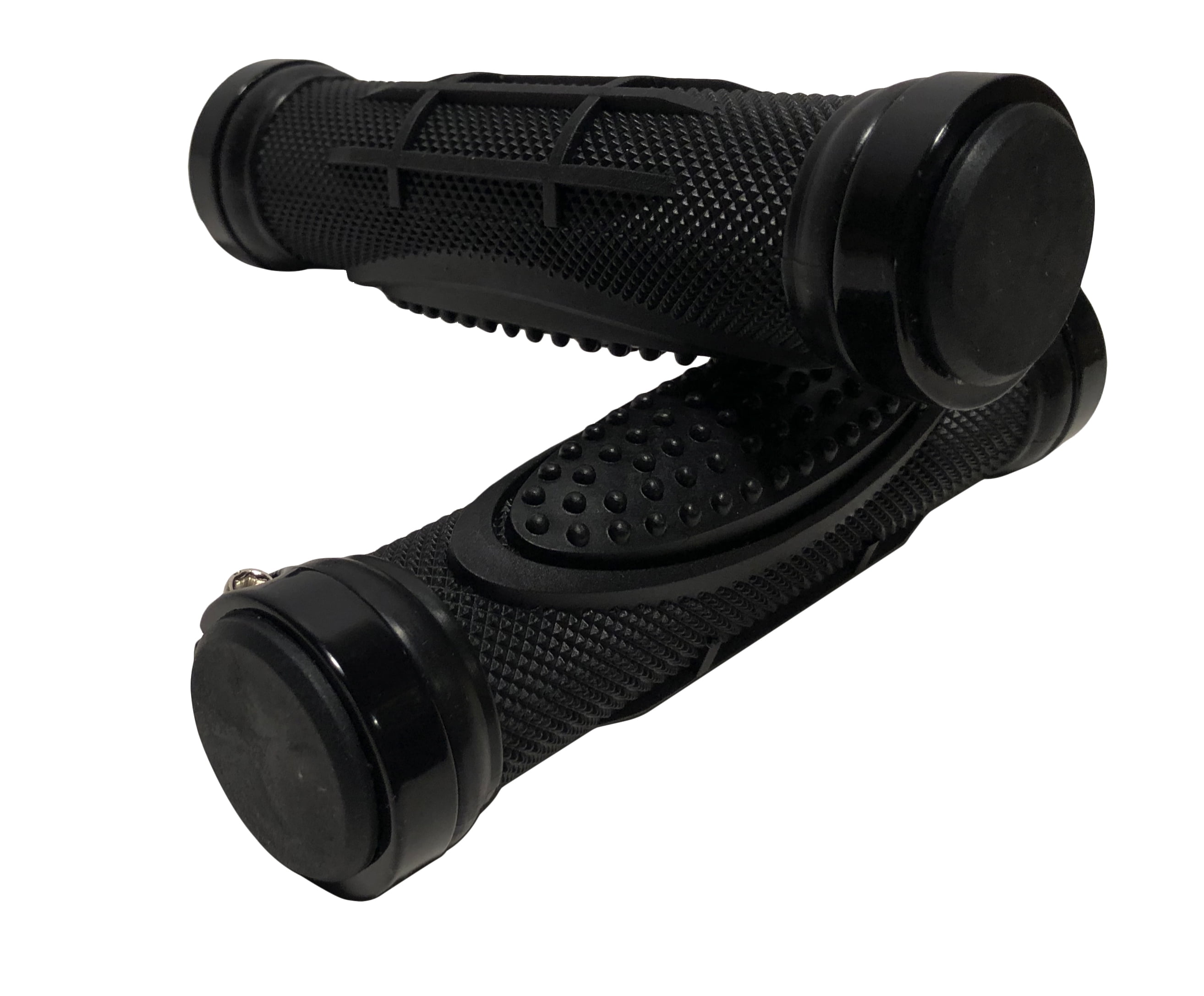 Lock on Black Bike Grips MTB BMX Mountain Bike Waffle Handlebar Grips w