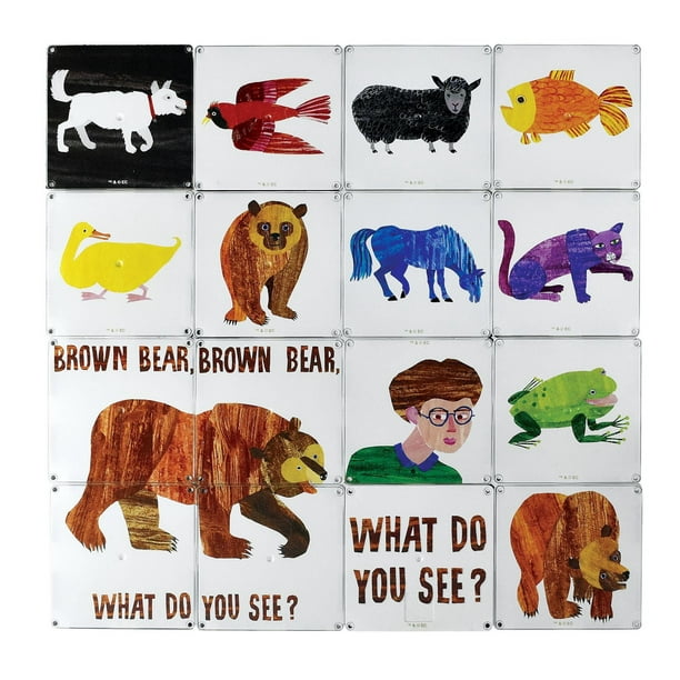 CreateOn Eric Carle Brown Bear Brown Bear Magnetic Tile Set