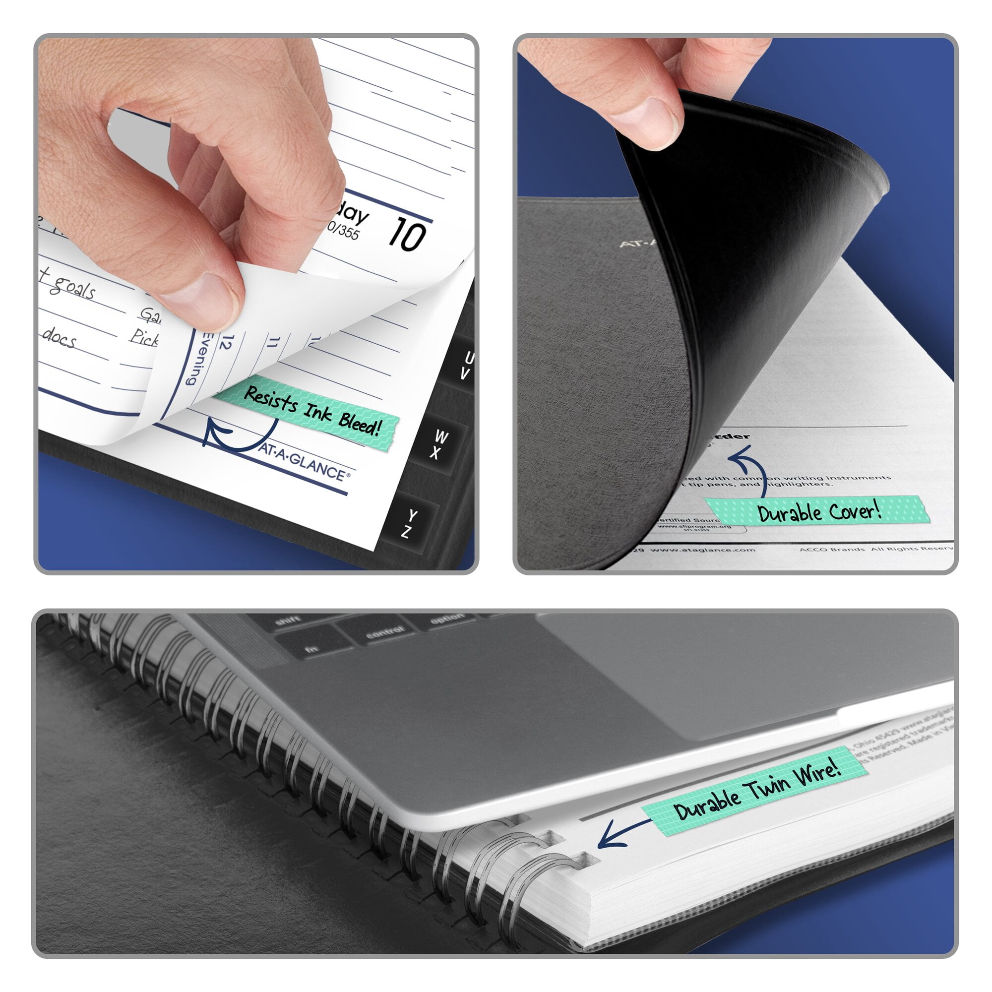 AT-A-GLANCE DayMinder 2027 Weekly Appointment Book Planner Black Pocket 3 12 x 6