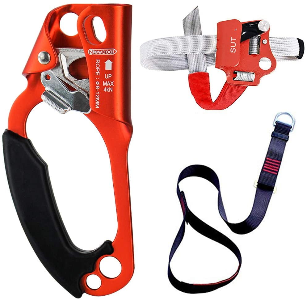 NewDoar Right Hand Ascender Rock Climbing Tree Arborist Rappelling Gear Equipment Rope Clamp for 8~13MM Rope 