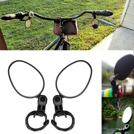 2 Packs Universal Mini Rotaty Rearview Handlebar Glass Mirror for Mountain Road Bike Cycling (Best Road Cycling Glasses)