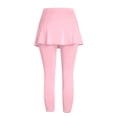 thumbnail image 4 of Likimi Women Athletic Tennis Skirt With Built In Shorts Solid Color Stretch High Waist Comfortable Trousers Pink Size S, 4 of 6