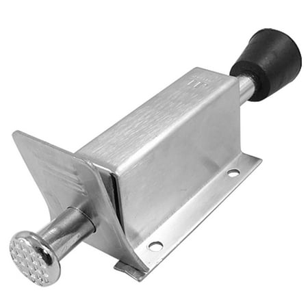 Home Silver Tone Metal Spring Loaded Doors Stopper Spare Part