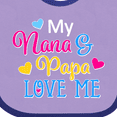 thumbnail image 4 of Inktastic My Nana and Papa Love Me with Hearts Boys or Girls Baby Bib, 4 of 4