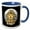 Blue/White, variant on 3drose, Yoga Style with Pharao Egypt Archeolgy Pharaoh, 15oz Two-tone Green Mug
