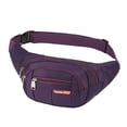 thumbnail image 2 of PacificPlex Womens Unisex Nylon Canvas Fanny Pack Waist Money Belt Travel Bag Adjustable Strap (Purple), Purple,, 2 of 7