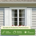 thumbnail image 6 of YYAo Plantation Shutters with Premium Board and Batten, Shutter with Squared Design and Easy Mount for Farmhouse, Home Office, Living Room, Bedroom, White(14"*51"), 6 of 7