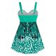 thumbnail image 2 of PLUS TAMAÑO PAISLEY POLKA DOT PRINT CONFIGURACIÓN DE TANKINI PADED RUCHED Rosegal Camisetas sin mangas de talla grande, 2 of 5