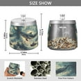 thumbnail image 2 of Yayeee Ashtray with Lid for Cigarette Smokeless Stainless Steel Home Ash Holder, Beige Floating Whale, 2 of 7